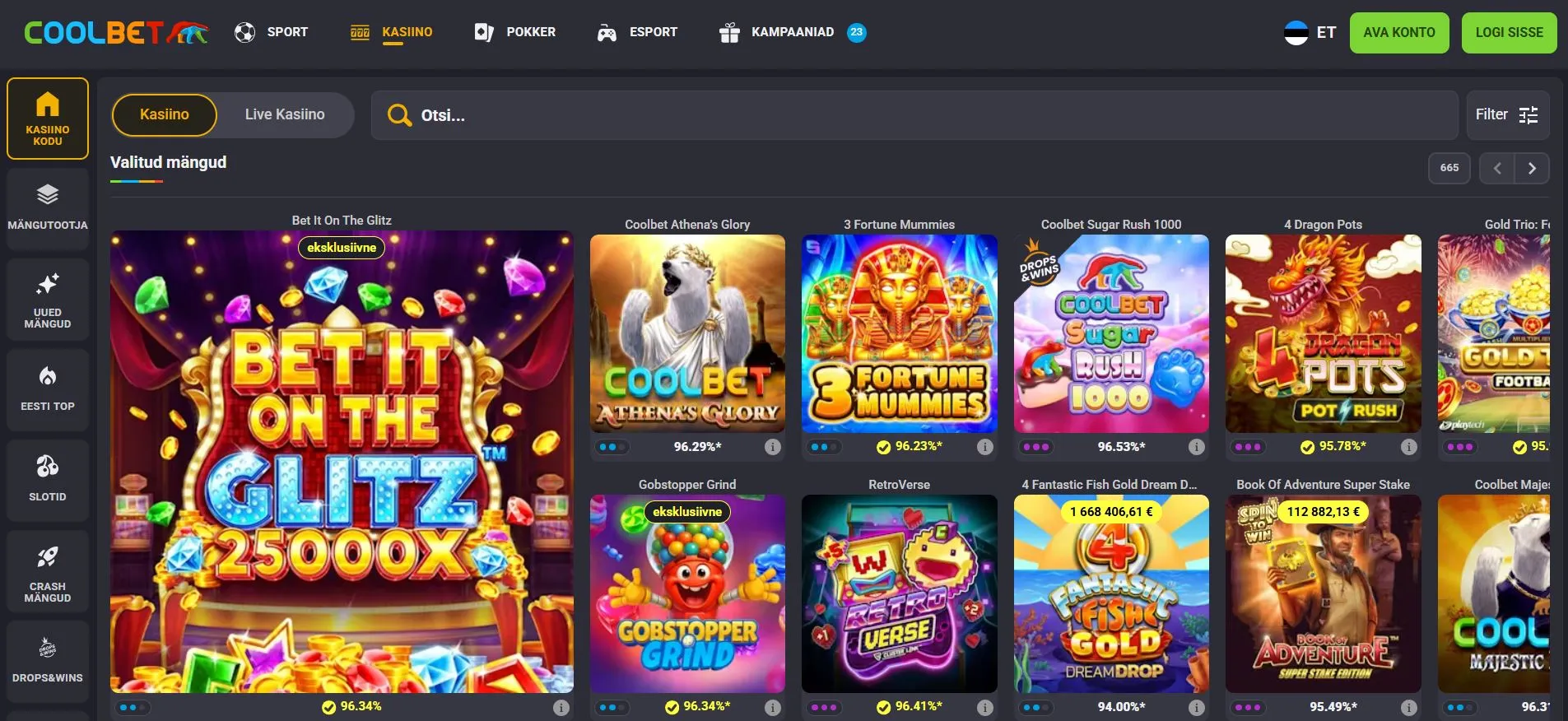 parimad kasiino pakkumised CoolBet